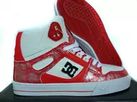 dc shoes pixie heart skate shoes-red white